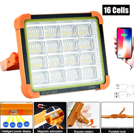 Solar Powered Light with 336 LEDs - Outdoor Lighting for Yard & Garden - Saif Al Najmi Kw
