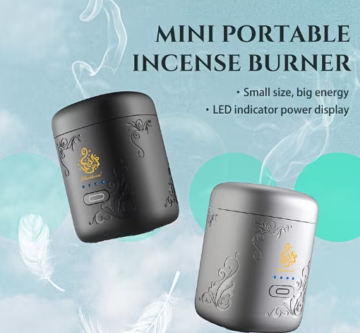 Mini Electronic Bukhoor Incense Holder – USB Rechargeable