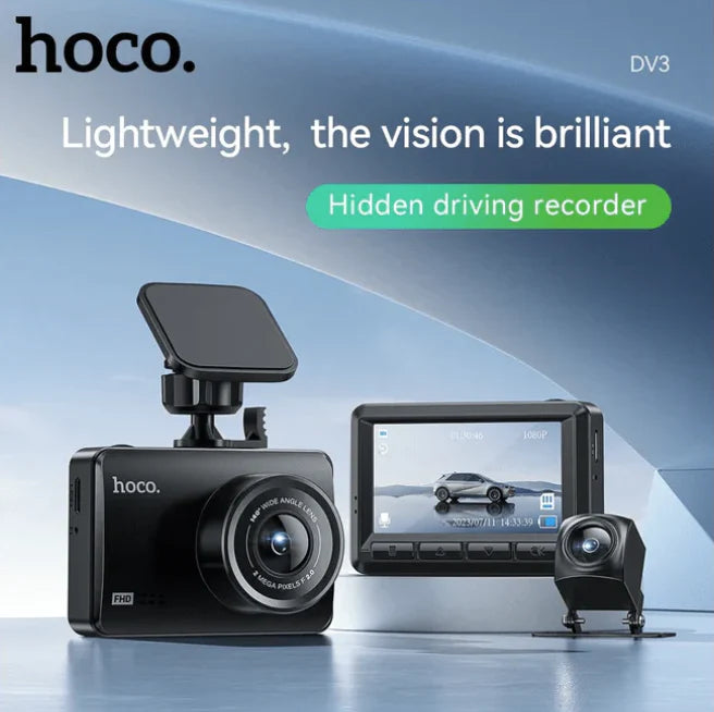 Hoco DV3 Dual Channel Driving Recorder with Display+Night Vision