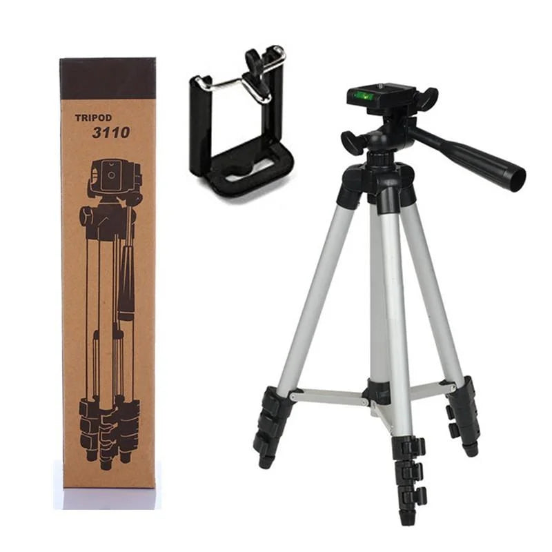 Tripod Camera Stand 3110 – Lightweight Adjustable Travel Tripod with Phone & Camera Mount