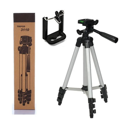 Tripod Camera Stand 3110 – Lightweight Adjustable Travel Tripod with Phone & Camera Mount