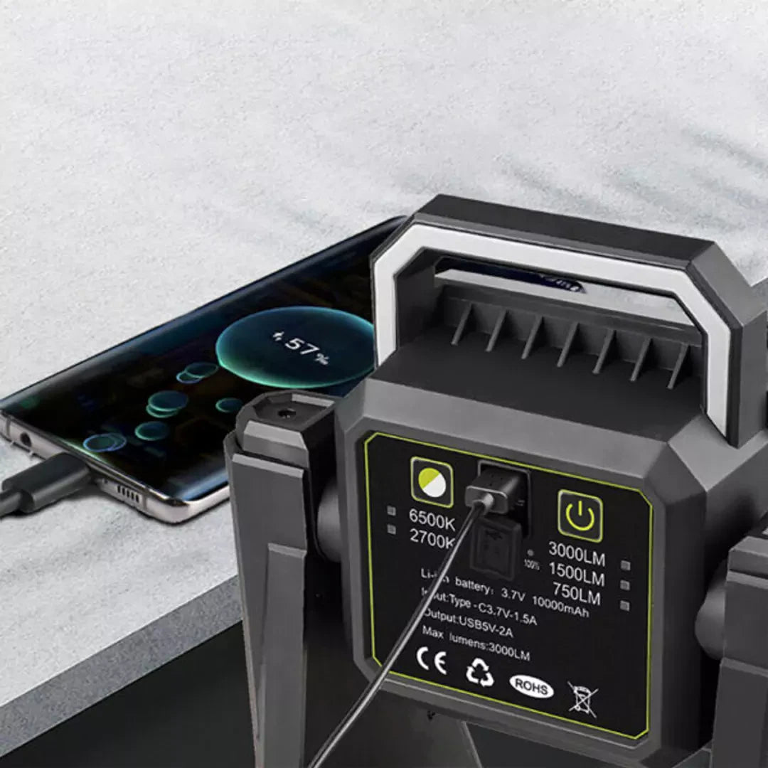 Portable Telescopic Rechargeable LED Light 10000mAh