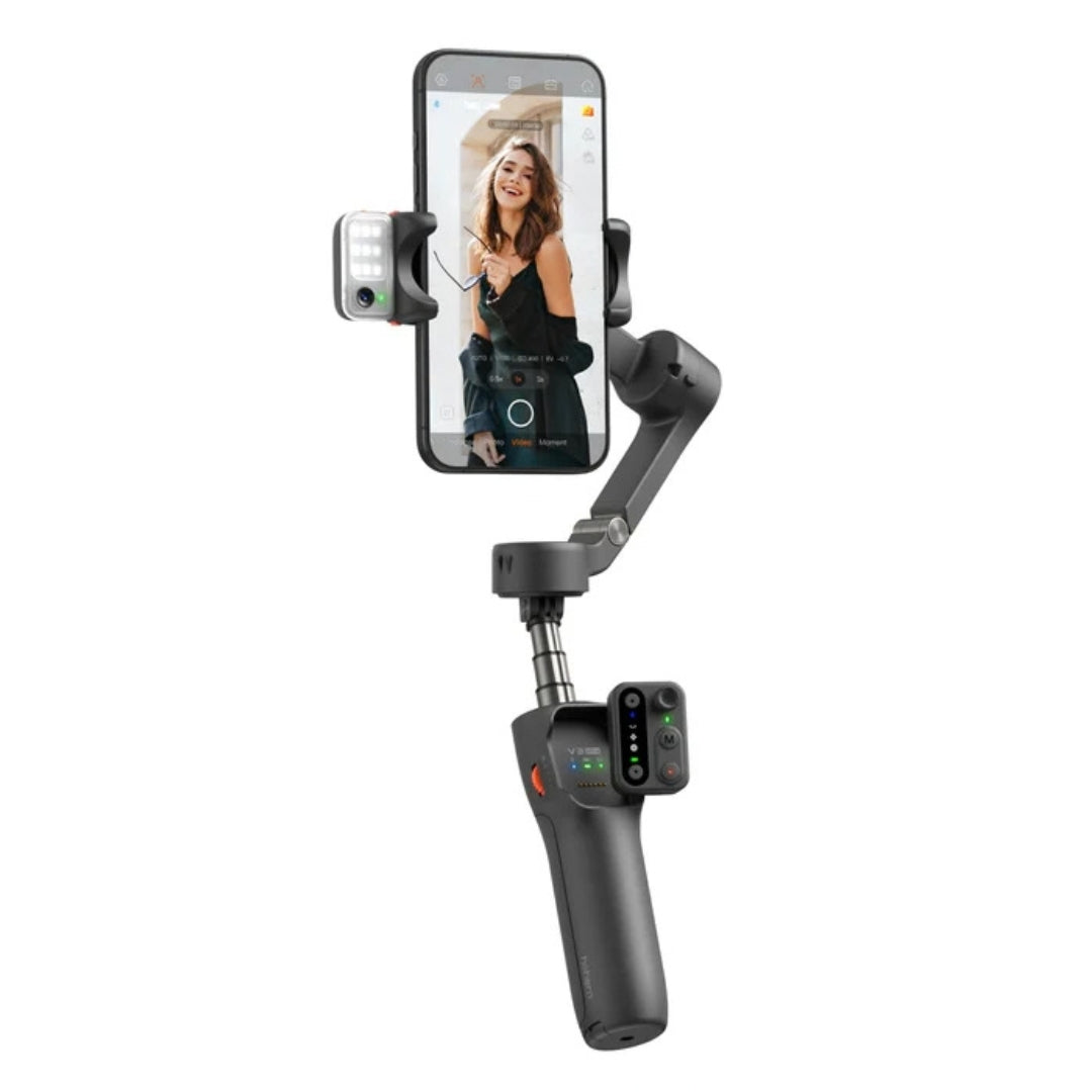 Hohem iSteady V3 3-Axis Smartphone Gimbal with Magnetic AI Tracker, Fill Light & Extension Rod