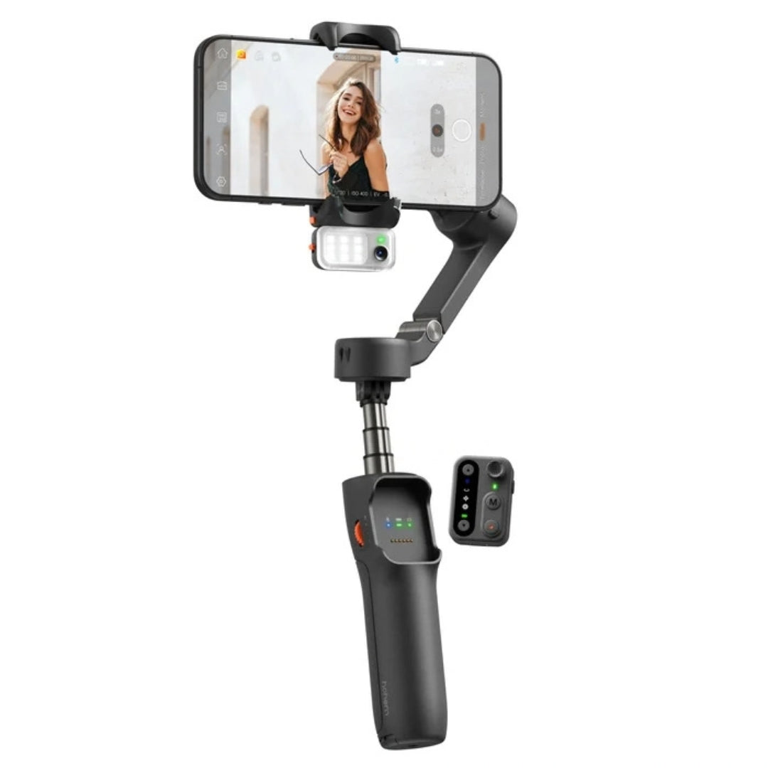 Hohem iSteady V3 3-Axis Smartphone Gimbal with Magnetic AI Tracker, Fill Light & Extension Rod