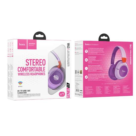 Hoco W43 Adventure BT headphones - purple - Saif Al Najmi Kw