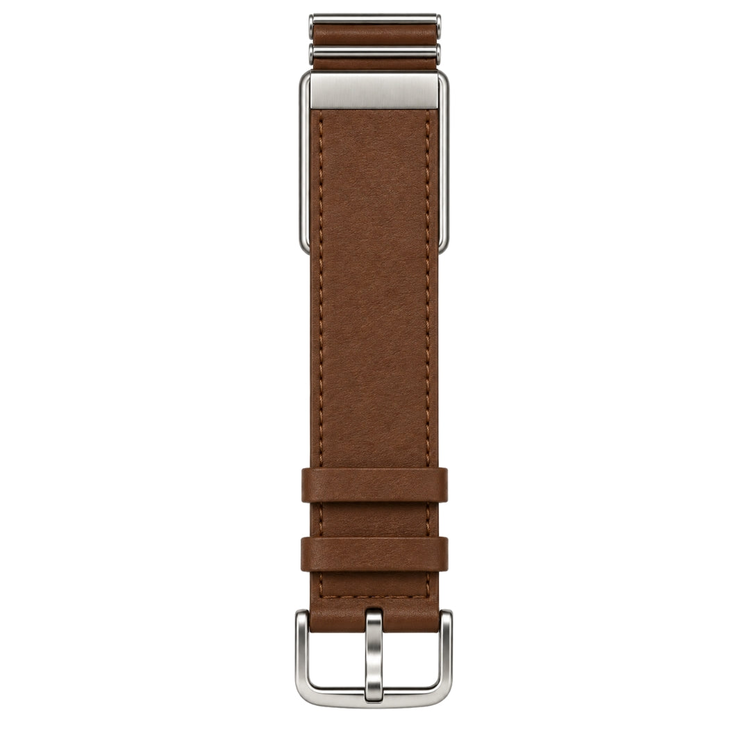 Classic Leather-Style Watch Band – Brown / Black
