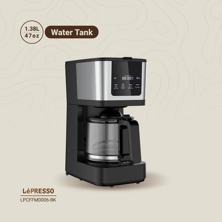 LePresso Rich Brew Coffee Machine Interactive Touch Display – Black