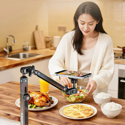 Angle Adjustable Floor Standing Metal Tablet PC Holder Stand