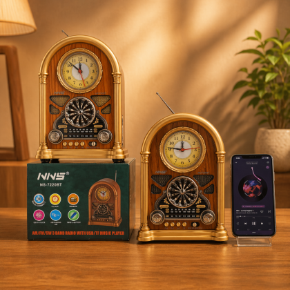Sweet Home Planet NNS NS-7220BT Classic Retro Radio – Bluetooth USB TF AM FM SW