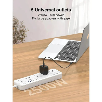 LDNIO SC5614C 5 AC Outlets Universal Power Strip – USB-A/USB-C 2M