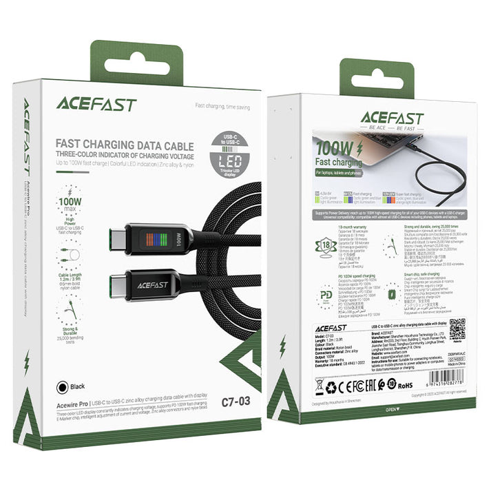 Acefast 100W Charging Data Cable C7 - 03 USB - C to USB - C - Saif Al Najmi KwFAST USB - C CABLESACEFASTSaif Al Najmi KwC7-03133261Acefast 100W Charging Data Cable C7 - 03 USB - C to USB - C - Saif Al Najmi Kw