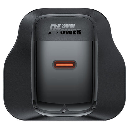 شاحن حائط سريع الشحن من Acefast A103 GaN - 30 واط PD، 1 × USB-C (قابس المملكة المتحدة) 