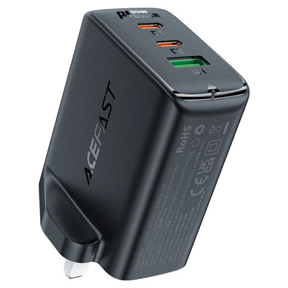 Acefast A44 GaN 65W Fast Charger – UK Plug with 3 Ports