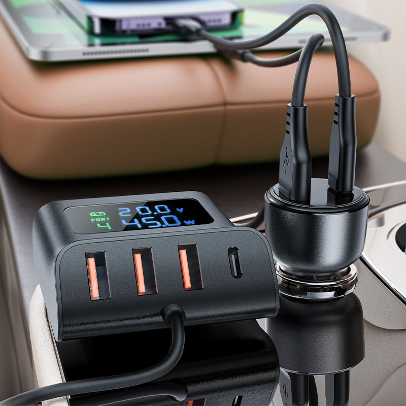 Acefast Fast Charge Car HUB Charger B11 (1xUSB-C+3xUSB-A) 138W - Saif Al Najmi Kw