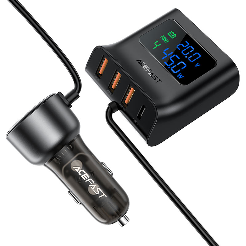 Acefast Fast Charge Car HUB Charger B11 (1xUSB-C+3xUSB-A) 138W - Saif Al Najmi Kw