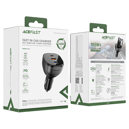 Acefast B14 Car Charger 165W PD3.1 – 3 - Port Fast Charging Adapter - Saif Al Najmi KwCar ChargersACEFASTSaif Al Najmi KwAcefast B14 Car Charger 165W PD3.1 – 3 - Port Fast Charging Adapter