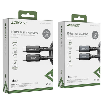 Acefast C4-03 USB-C to USB-C 100W Cable – 2m with E-Marker Chip