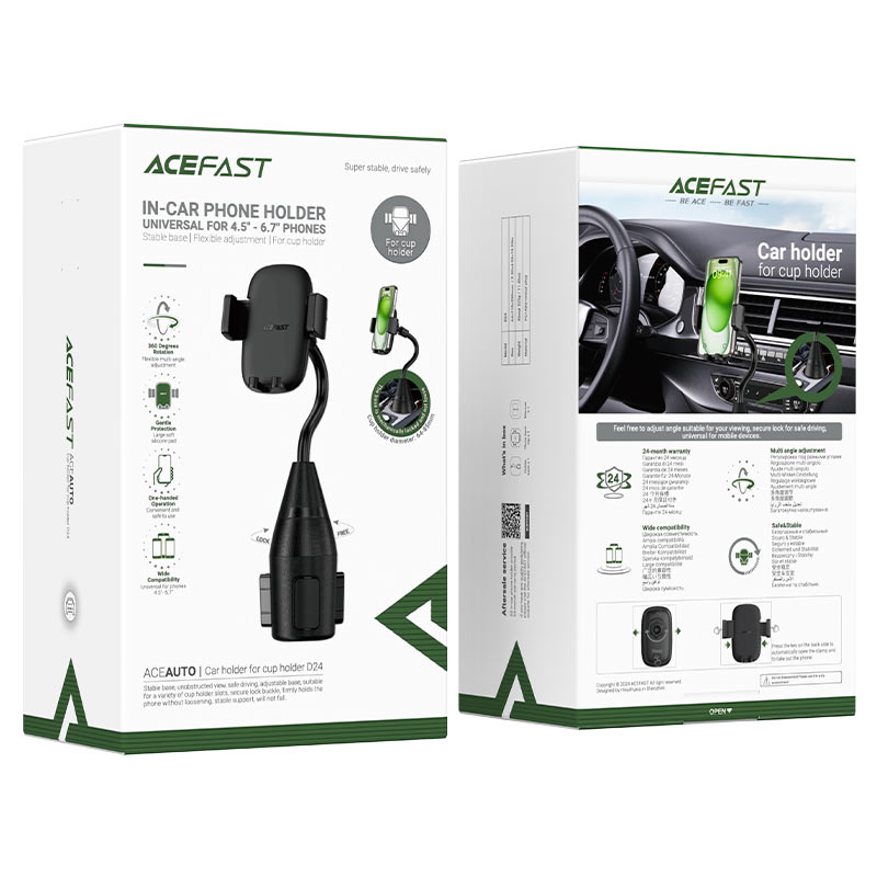 حامل هاتف للسيارة Acefast D24 - قابل للتعديل ودوران 360 درجة 