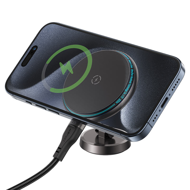 Acefast Fast Wireless Charger Magnetic Car Holder D30 - Saif Al Najmi Kw