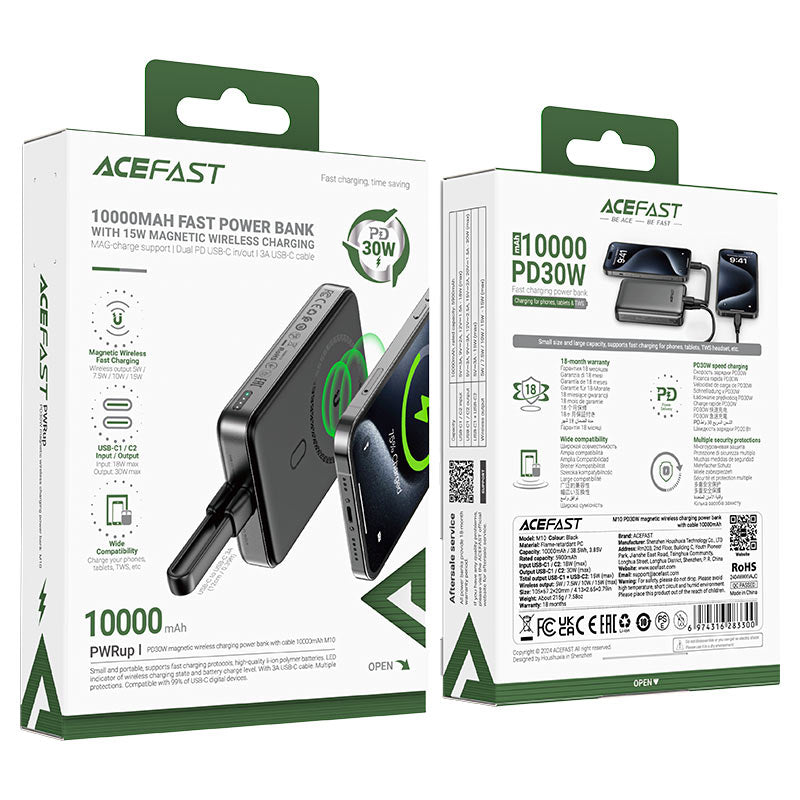 Acefast M10 Magnetic Wireless Power Bank – 10000mAh PD30W Fast Charge - Saif Al Najmi KwWireless Power BanksACEFASTSaif Al Najmi KwAcefast M10 Magnetic Wireless Power Bank – 10000mAh PD30W Fast Charge