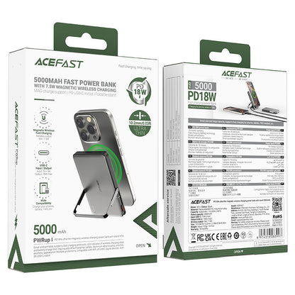 Acefast M16 5000mAh Magnetic Wireless Power Bank – 18W PD