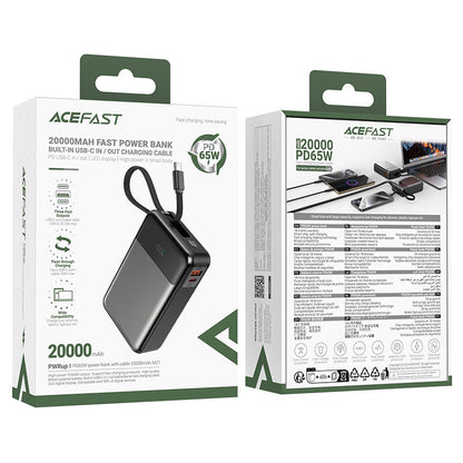 Acefast M21 20000mAh Power Bank – 65W PD Fast Charging