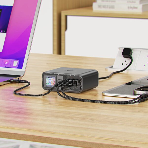 Acefast Z4 GaN 218W Desktop Charger – 4 - Port Power Station - Saif Al Najmi KwDesktop ChargersACEFASTSaif Al Najmi KwZ4133268Acefast Desktop Power Station Z4 PD218W GaN (3xUSB - C+1xUSB - A) - Saif Al Najmi Kw