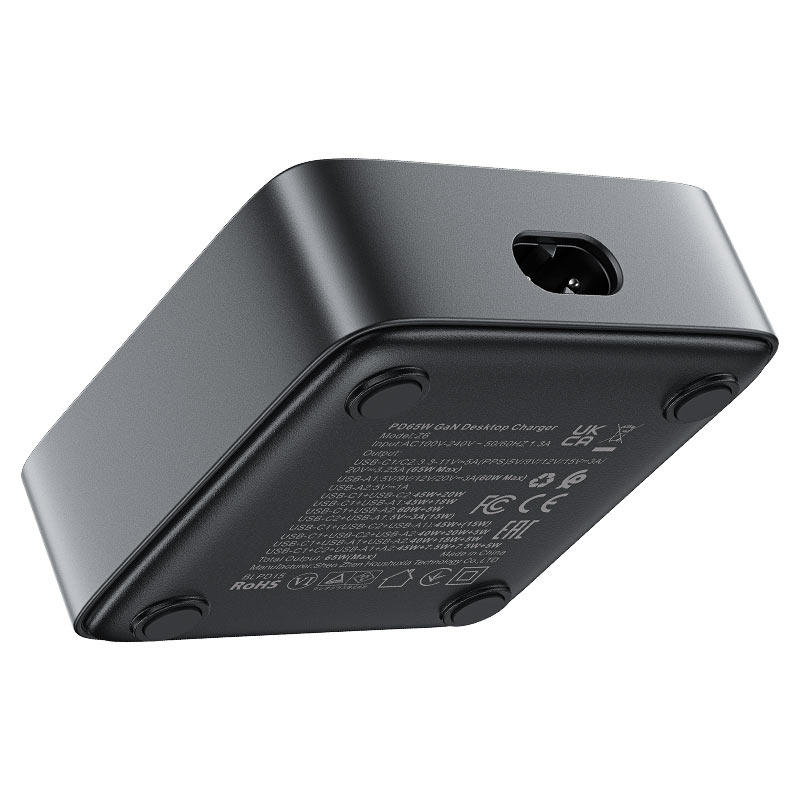 Acefast Z6 65W GaN Power Station – 4 - Port Desktop Charger (UK Plug) - Saif Al Najmi KwDesktop ChargersACEFASTSaif Al Najmi KwAcefast Z6 65W GaN Power Station – 4 - Port Desktop Charger (UK Plug)