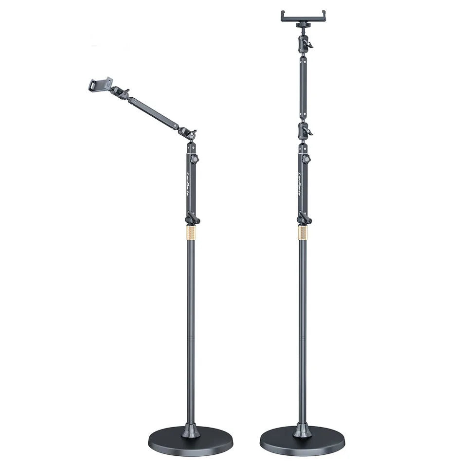 Angle Adjustable Floor Standing Metal Tablet PC Holder Stand