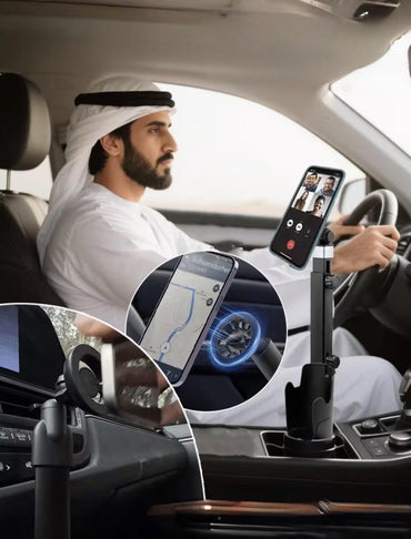 Adjustable Arm Car Cup Tablet Holder – 360° Mount for 5.5"–7.9" Devices - Saif Al Najmi KwPhone HolderSaif Al NajmiSaif Al Najmi KwAdjustable Arm Car Cup Tablet Holder – 360° Mount for 5.5"–7.9" Devices
