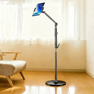 Angle Adjustable Floor Standing Metal Tablet PC Holder Stand