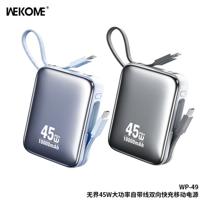 WEKOME WP-49 10000mAh Power Bank – 45W Fast Charging with 4 Output Ports