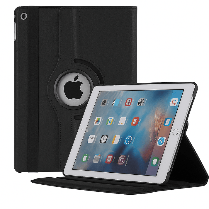 Apple iPad Rotating Book Cover Case – 360° Multi - Angle Stand (Multiple Models & Colors) - Saif Al Najmi KwIPAD COVERSSaif Al NajmiSaif Al Najmi KwiPad 10.2BlackApple iPad Rotating Book Cover Case – 360° Multi - Angle Stand (Multiple Models & Colors)