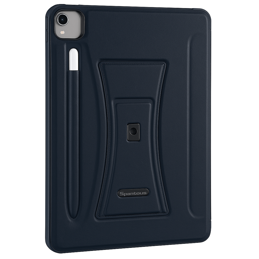 APPLE Premium Leather iPad Case with Kickstand & Apple Pencil Holder – Multiple Colors - Saif Al Najmi KwIPAD COVERSSaif Al NajmiSaif Al Najmi KwIpad 12.9 2020/21/22/23BlueAPPLE Premium Leather iPad Case with Kickstand & Apple Pencil Holder – Multiple Colors