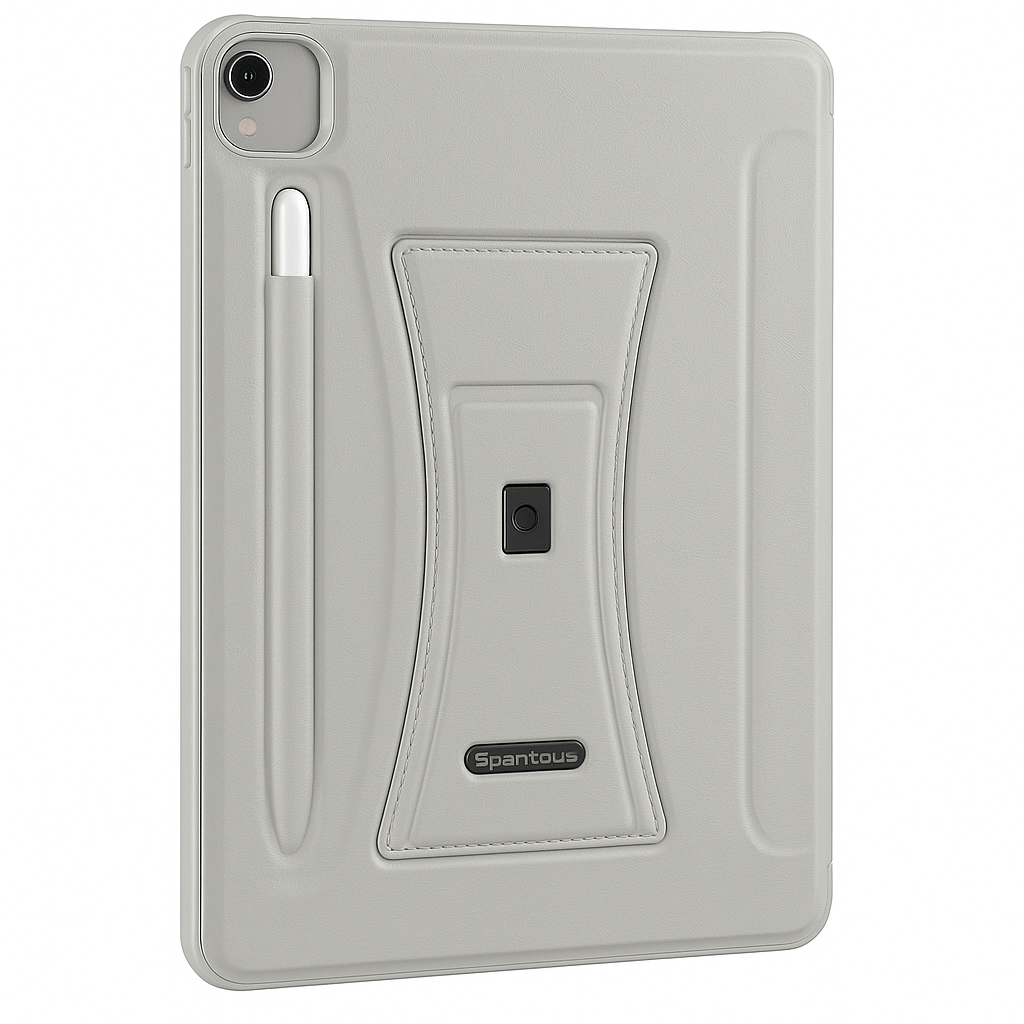 APPLE Premium Leather iPad Case with Kickstand & Apple Pencil Holder – Multiple Colors - Saif Al Najmi KwIPAD COVERSSaif Al NajmiSaif Al Najmi KwIpad 12.9 2020/21/22/23GreyAPPLE Premium Leather iPad Case with Kickstand & Apple Pencil Holder – Multiple Colors