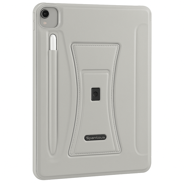 APPLE Premium Leather iPad Case with Kickstand & Apple Pencil Holder – Multiple Colors - Saif Al Najmi KwIPAD COVERSSaif Al NajmiSaif Al Najmi KwIpad 12.9 2020/21/22/23GreyAPPLE Premium Leather iPad Case with Kickstand & Apple Pencil Holder – Multiple Colors