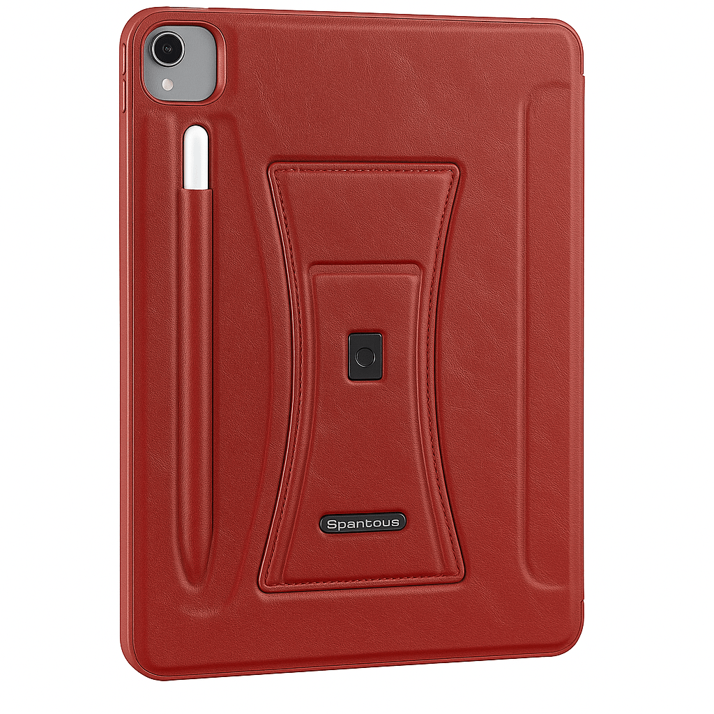 APPLE Premium Leather iPad Case with Kickstand & Apple Pencil Holder – Multiple Colors - Saif Al Najmi KwIPAD COVERSSaif Al NajmiSaif Al Najmi KwIpad 12.9 2020/21/22/23RedAPPLE Premium Leather iPad Case with Kickstand & Apple Pencil Holder – Multiple Colors