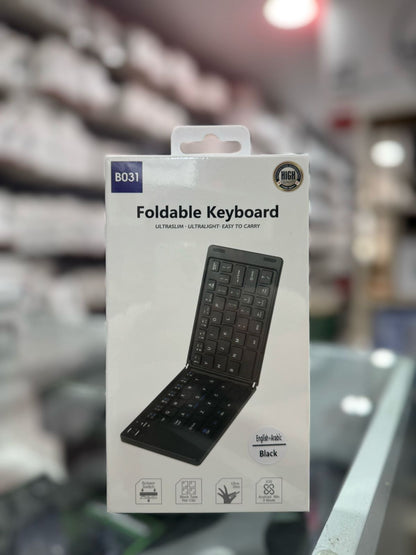 B031 Foldable Bluetooth Keyboard with arabic - Saif Al Najmi KwKeyboardSaif Al Najmi KwSaif Al Najmi KwB031 Foldable Bluetooth Keyboard with arabic