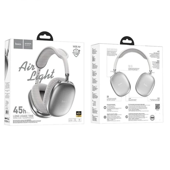 Hoco W35 Air Triumph BT headset - silver - Saif Al Najmi Kw