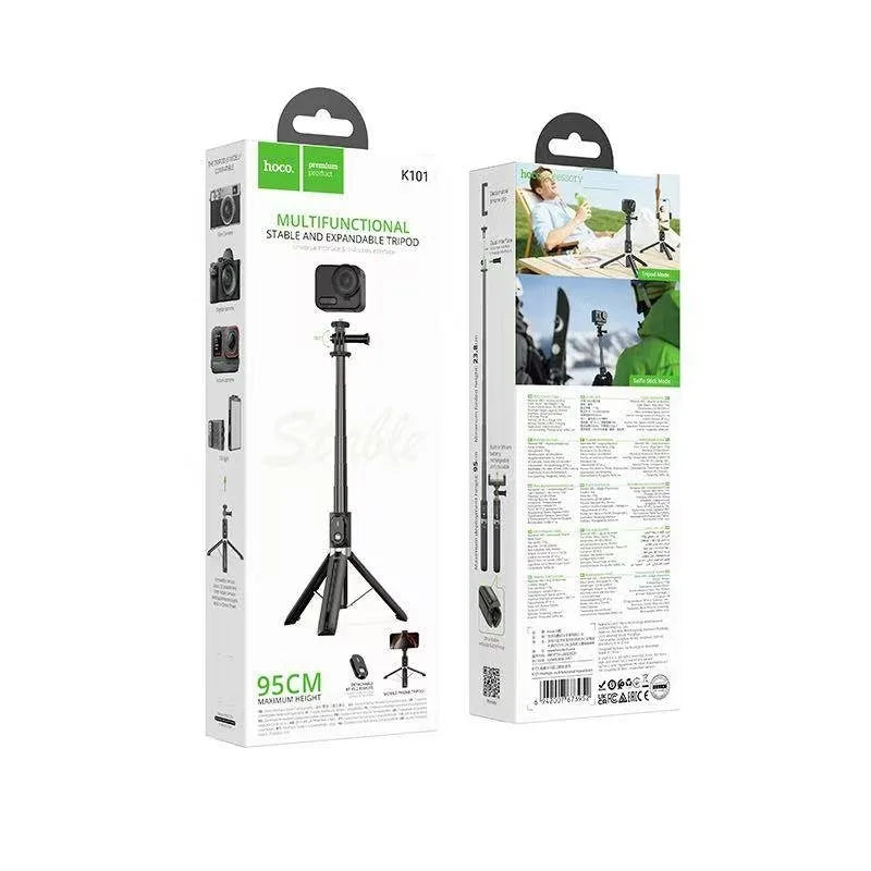 Hoco K101 Prestigio Multifunctional Tripod – Black
