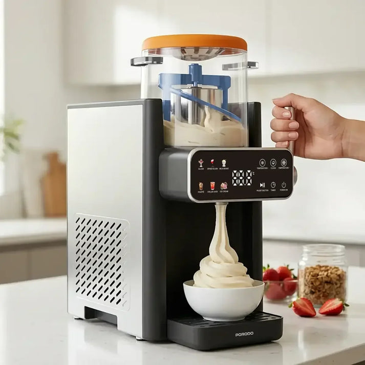 Porodo Frappé Ice Cream & Slushie Maker – 1.2L Dual Function