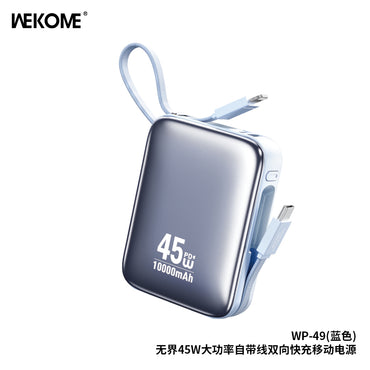 WEKOME WP-49 10000mAh Power Bank – 45W Fast Charging with 4 Output Ports