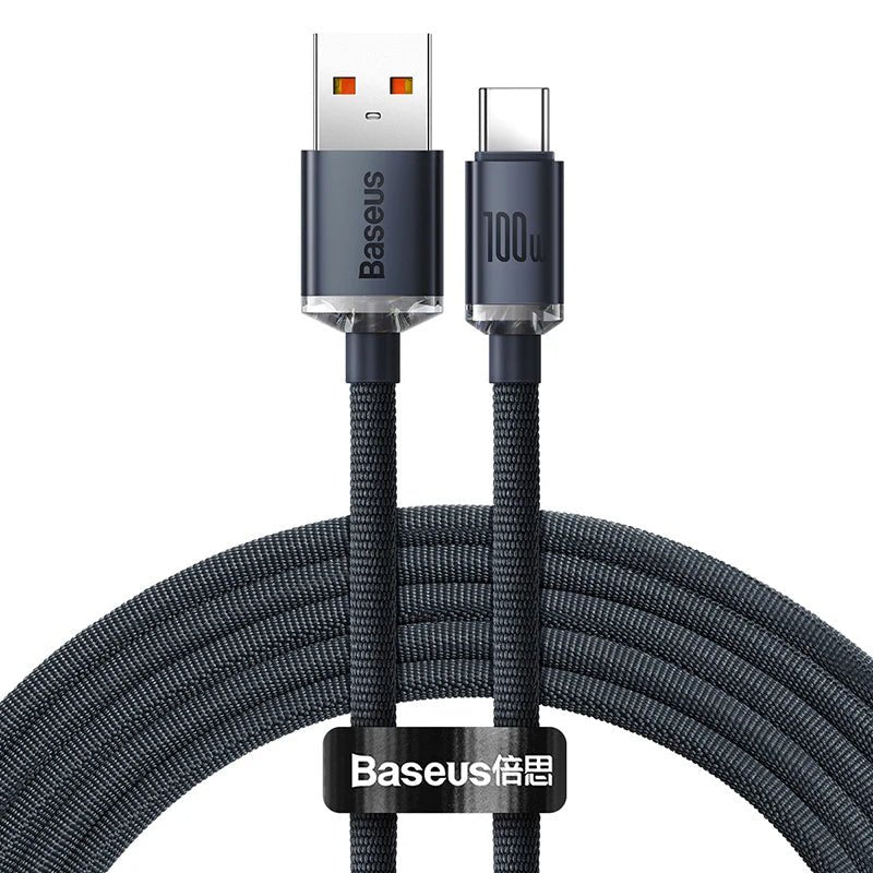 Baseus Crystal Shine Series cable USB cable for fast charging and data transfer USB Type A - USB Type C 100W 2m black (CAJY000501) - Saif Al Najmi KwData CablesBaseusSaif Al Najmi KwCAJY000501131062Baseus Crystal Shine Series cable USB cable for fast charging and data transfer USB Type A - USB Type C 100W 2m black (CAJY000501) - Saif Al Najmi Kw