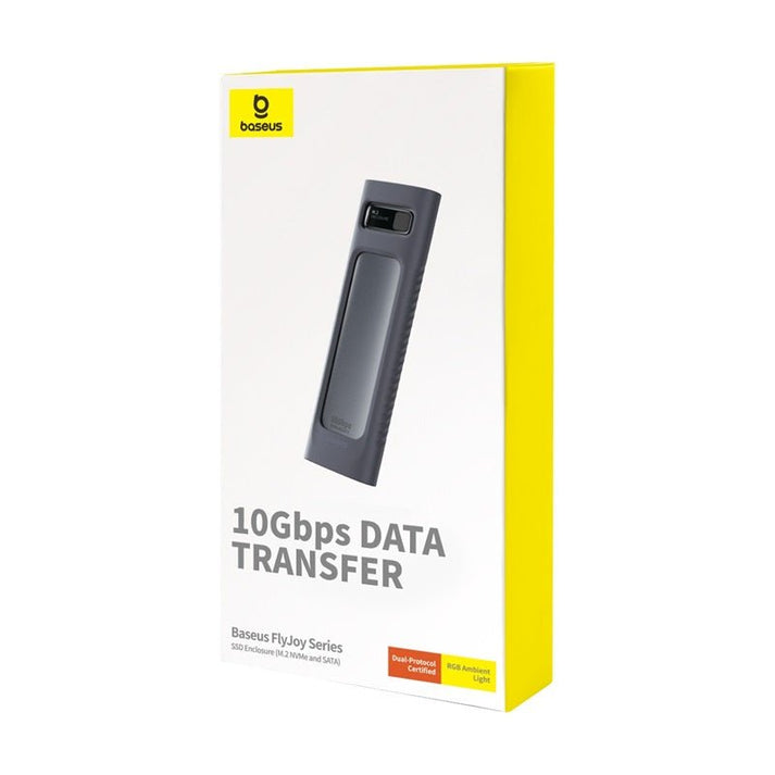 Baseus FlyJoy SSD Enclosure – Dual M.2 NVMe & SATA (USB - C Gen2 10Gbps) - Saif Al Najmi KwMemory cardBaseusSaif Al Najmi KwBaseus FlyJoy SSD Enclosure – Dual M.2 NVMe & SATA (USB - C Gen2 10Gbps)