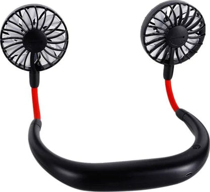 Anself Neckband Fan USB Rechargeable Wearable Aromatherapy Dual Head