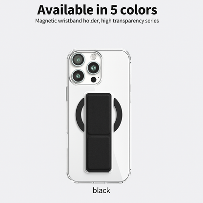 MagSafe Stand Case with Foldable Wristband Grip – Magnetic Wireless Charging Compatible