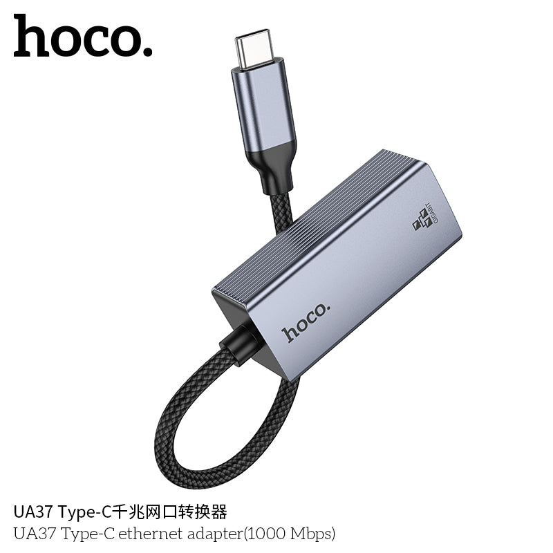 Hoco UA37 1000 Mbps Type-C to RJ45 Ethernet Adapter