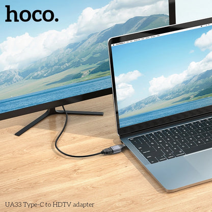 Hoco UA33 Type-C to HDMI Converter – 4K HDTV Display Adapter for USB-C Devices - Saif Al Najmi Kw