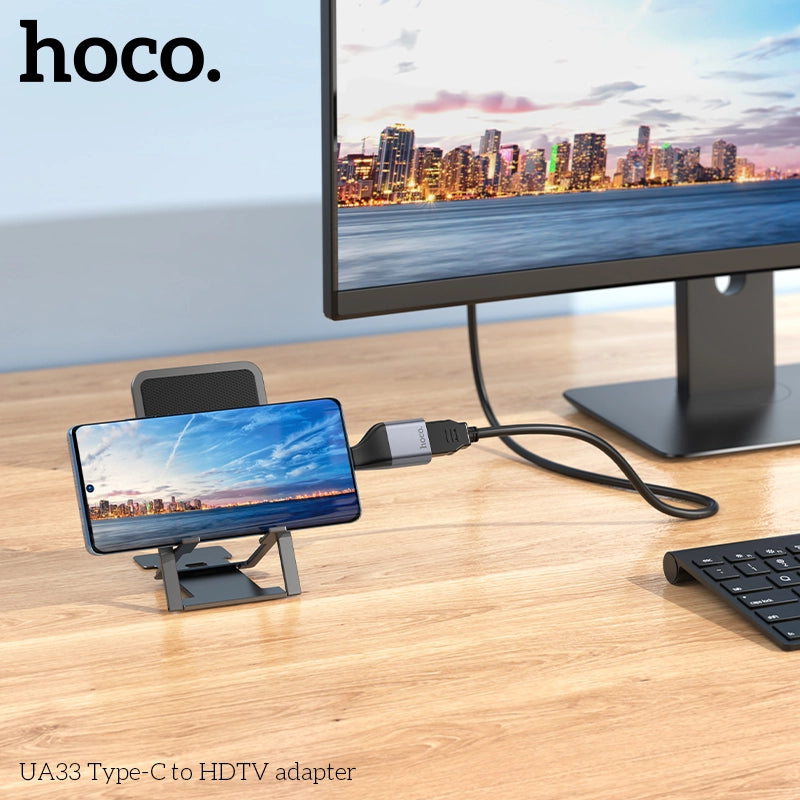 Hoco UA33 Type-C to HDMI Converter – 4K HDTV Display Adapter for USB-C Devices - Saif Al Najmi Kw