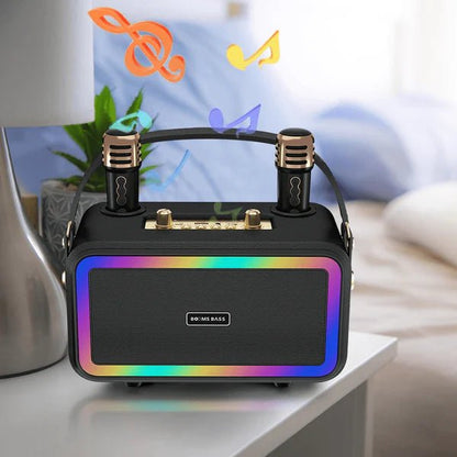 BOOMS BASS M3201+ TWS Wireless Bluetooth Dual Microphone Karaoke Family KTV Portable 3D Stereo Speaker - Saif Al Najmi KwWireless SpeakersBOOMSSaif Al Najmi KwM3201+132061BOOMS BASS M3201+ TWS Wireless Bluetooth Dual Microphone Karaoke Family KTV Portable 3D Stereo Speaker - Saif Al Najmi Kw